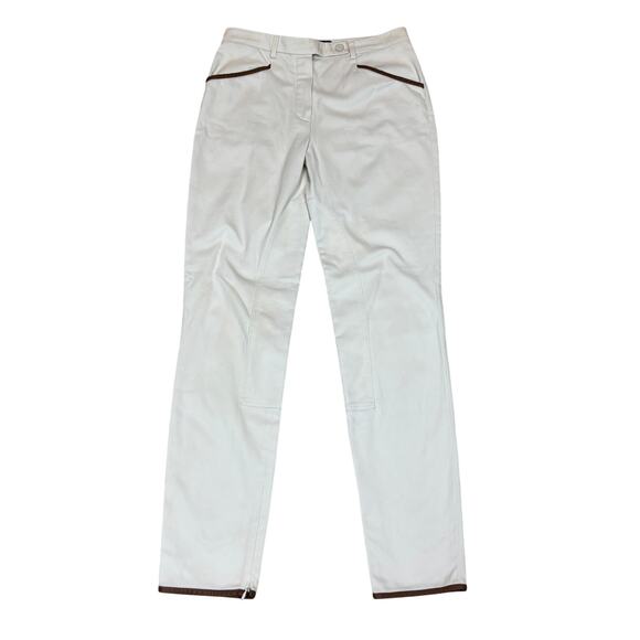 Loro Piana Ricky Ice Stretch Cotton Riding Pants Lambskin Women's 38 US 27 - Picture 1 of 13